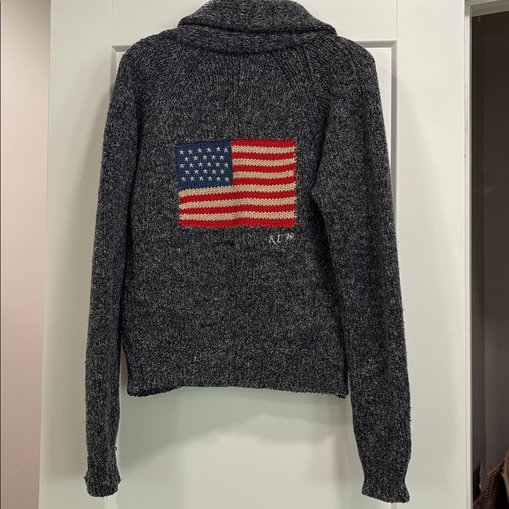 Polo Ralph Lauren Men’s/Unisex Wool Flag Collared Sweater—Vintage!  FABULOUS!!